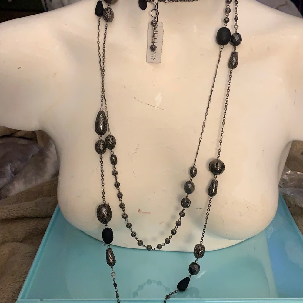 NWT WHBM  very cool long 2 layer necklace